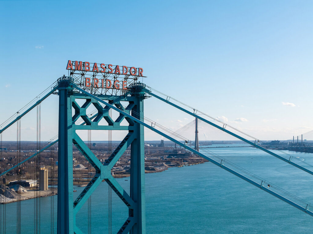 ambassador bridge aerial