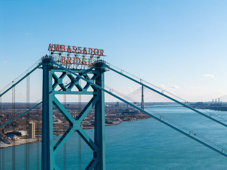 ambassador bridge aerial