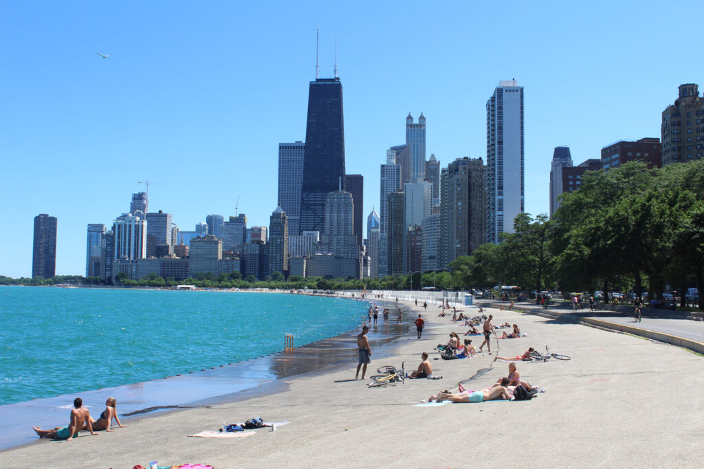 concrete beach in chicago