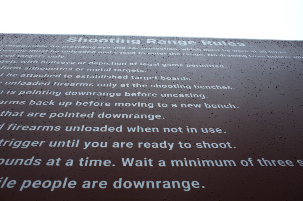 lapeer pit gun range rules sign