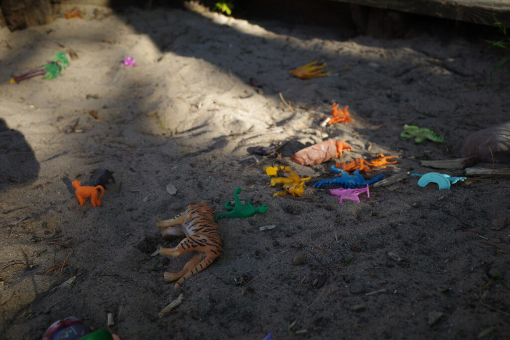 toys in sand