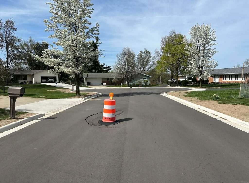 collapsing new road