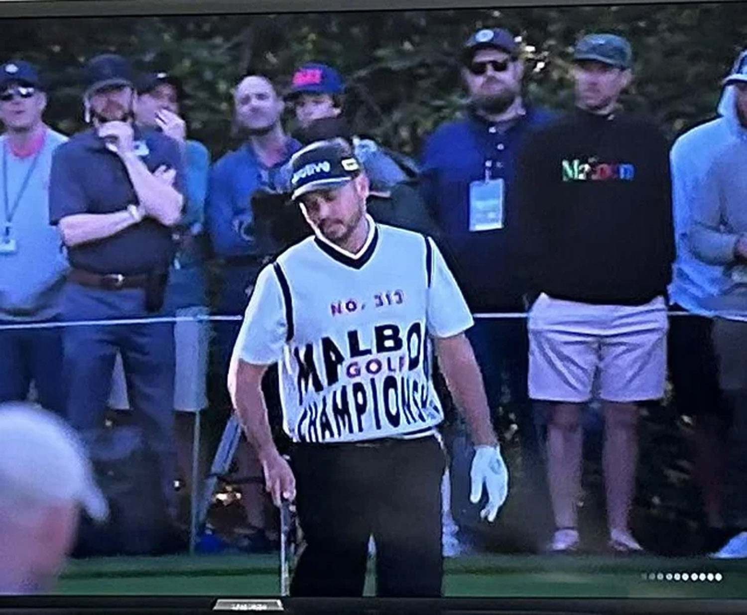 malbon golf in tv broadcast with jason day