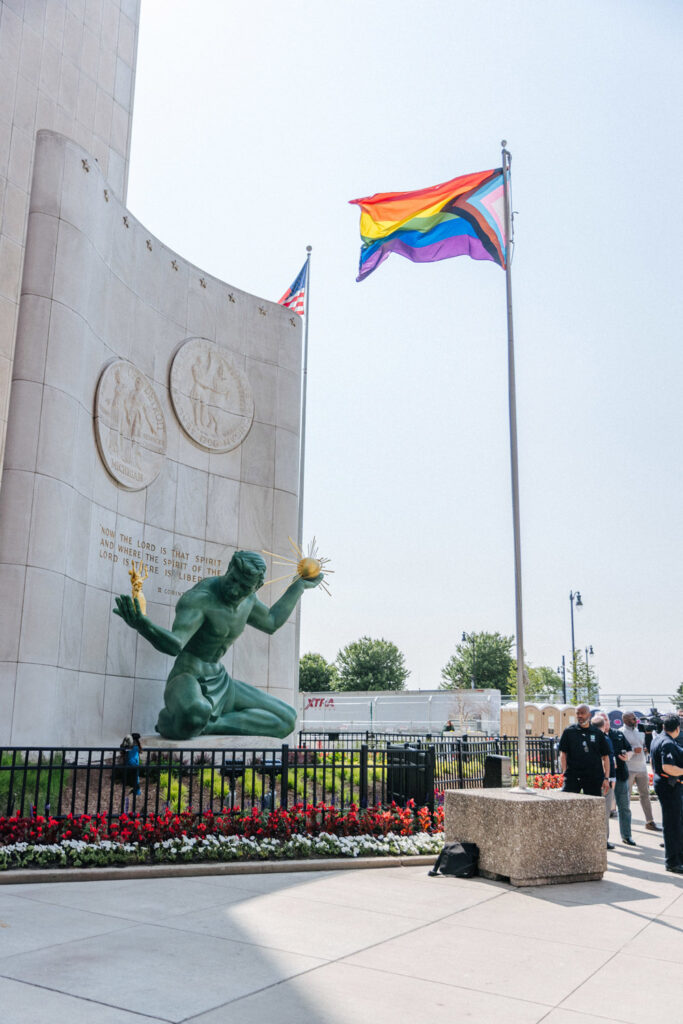 pride flag in detroit
