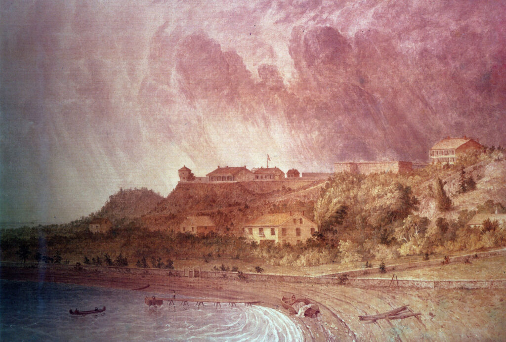painting of the siege of mackinac