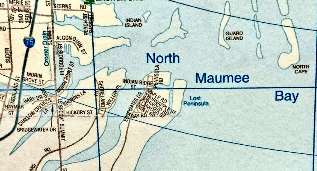 map of north maumee bay