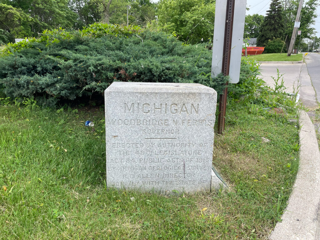 michigan state line stone