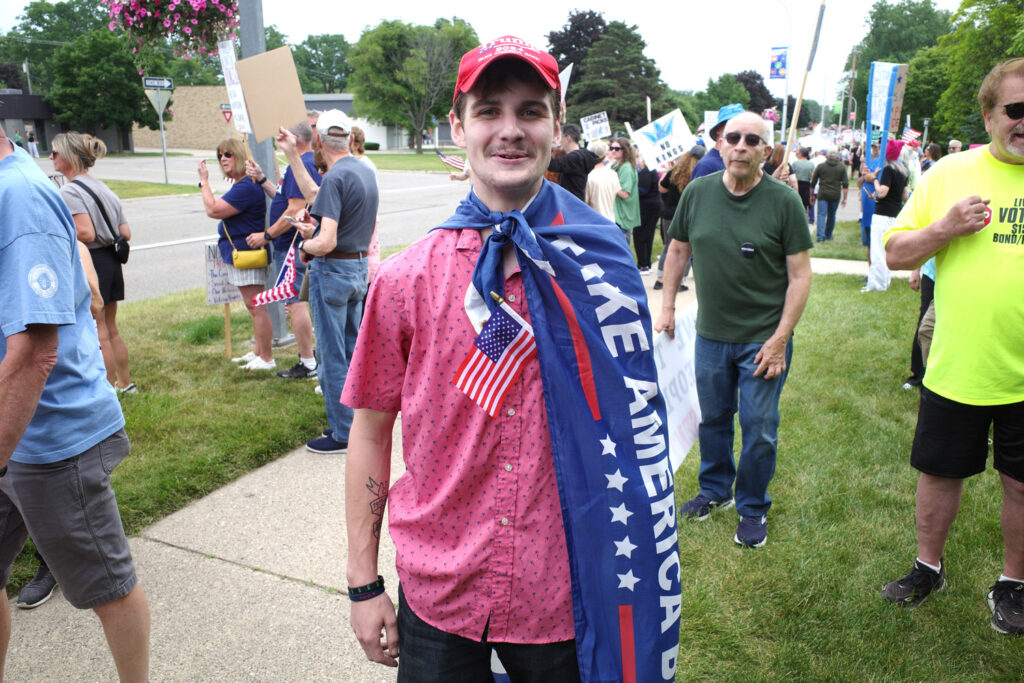 young man in maga hat