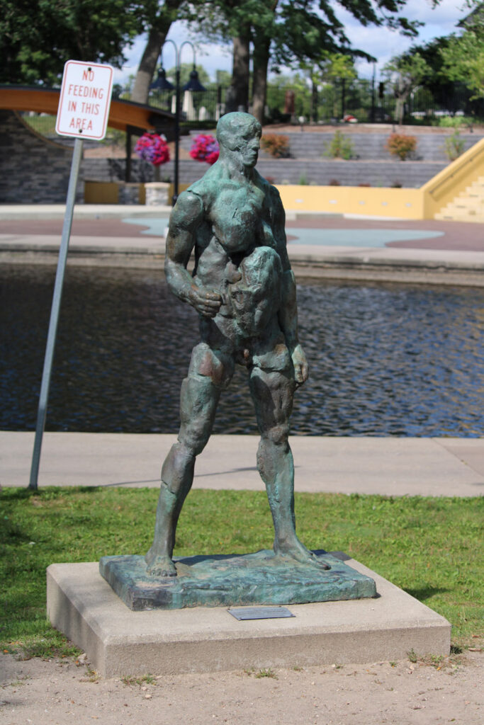 ugly naked guy statue