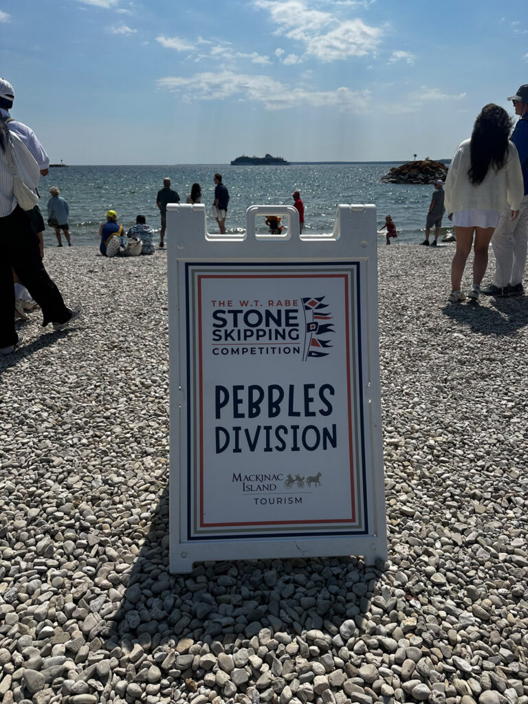 Mackinac Island stone skipping competition