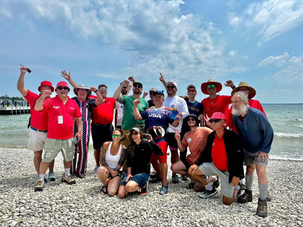Mackinac Island stone skipping competition