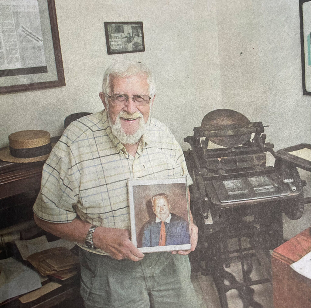swift lathers' son with portrait of swift