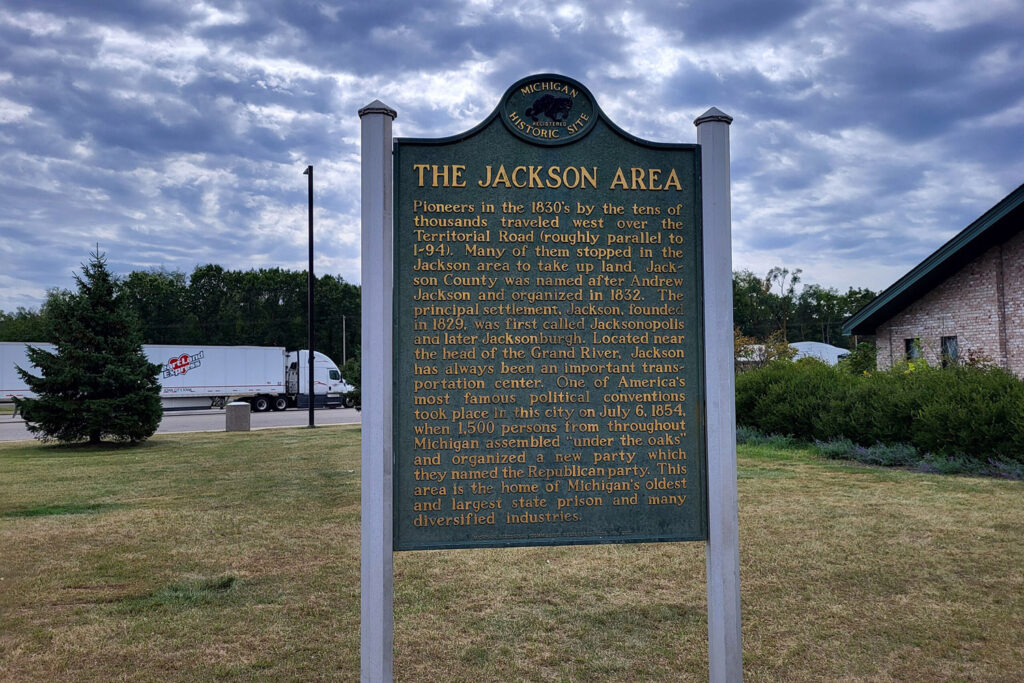 jackson area historical plaque