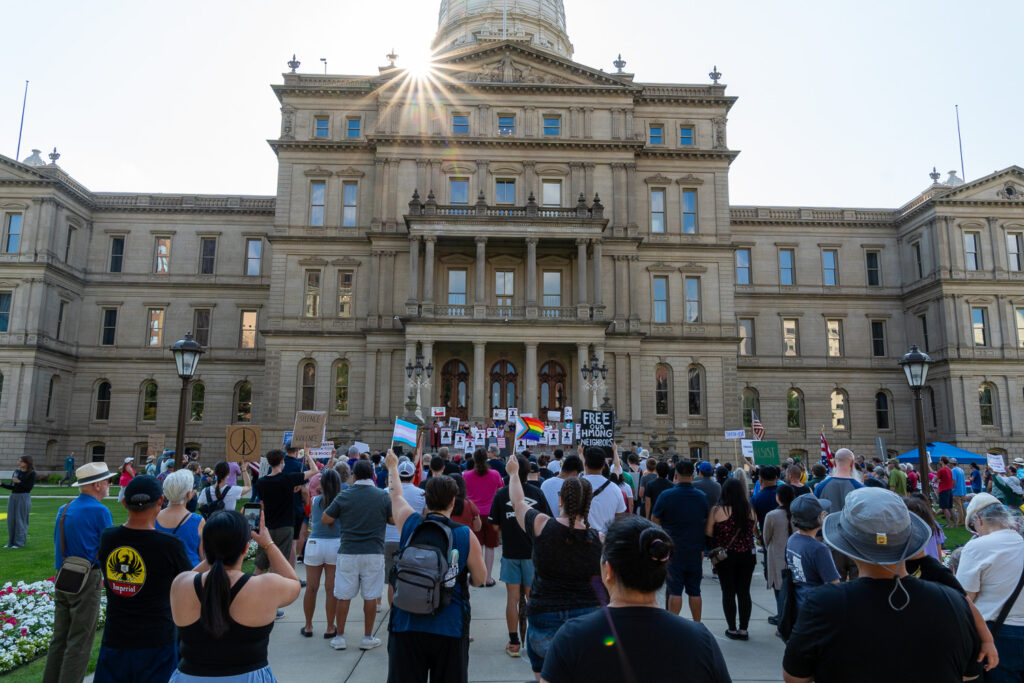 lansing protests