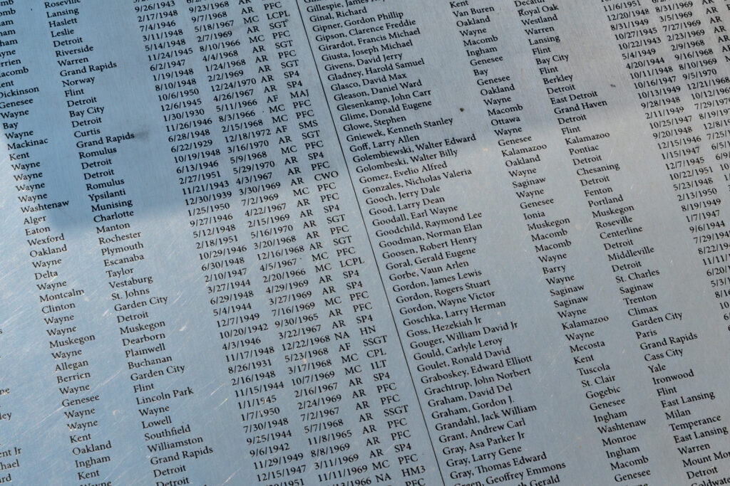 Michigan Vietnam Veterans monument
