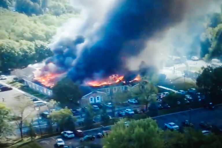 grand blanc LDS church on fire