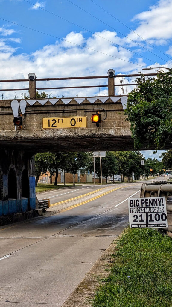 penny the truck eating bridge