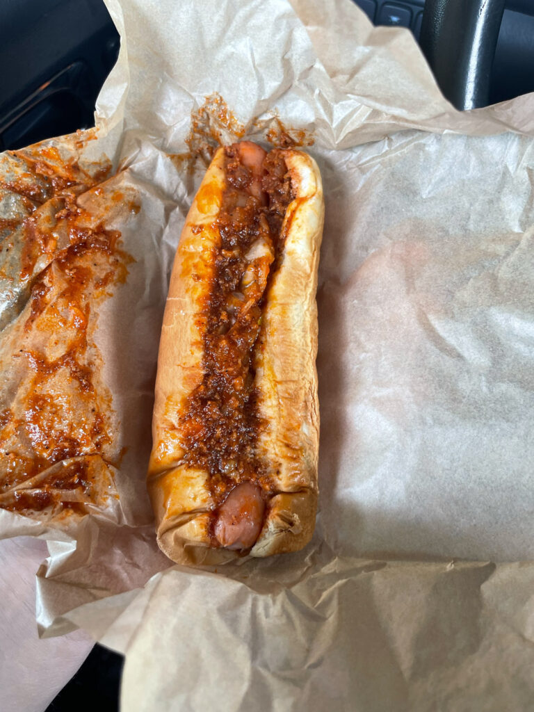 monroe style hot dogs at vince's and monroe's