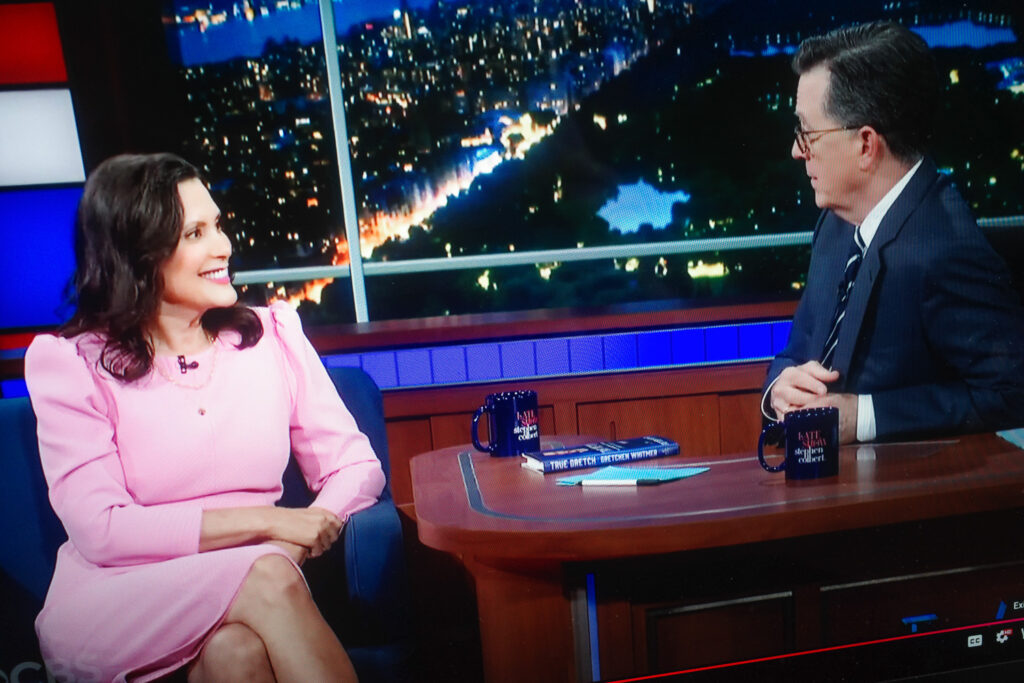 whitmer with colbert