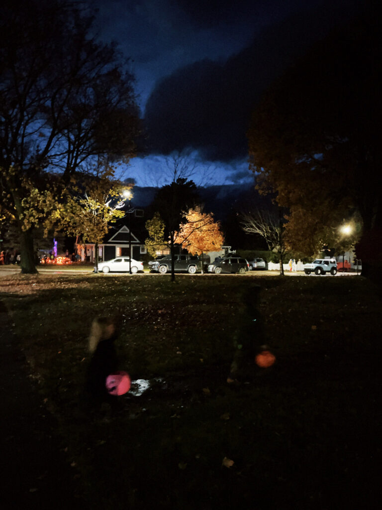 trick or treating and halloween decorations