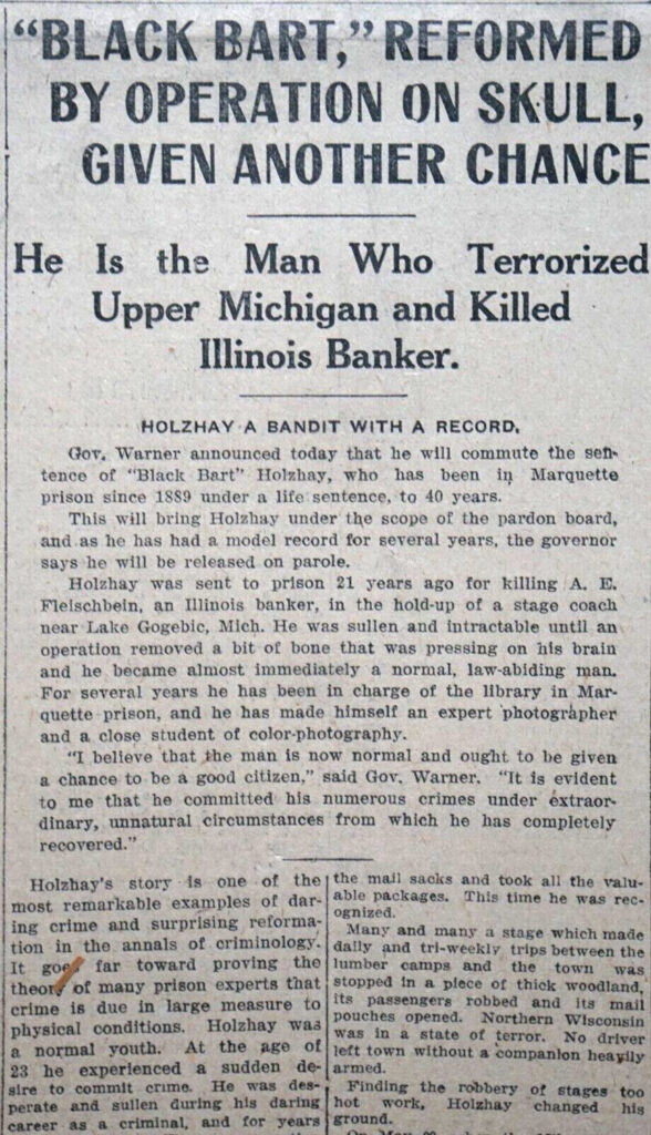 holzhey newspaper clipping
