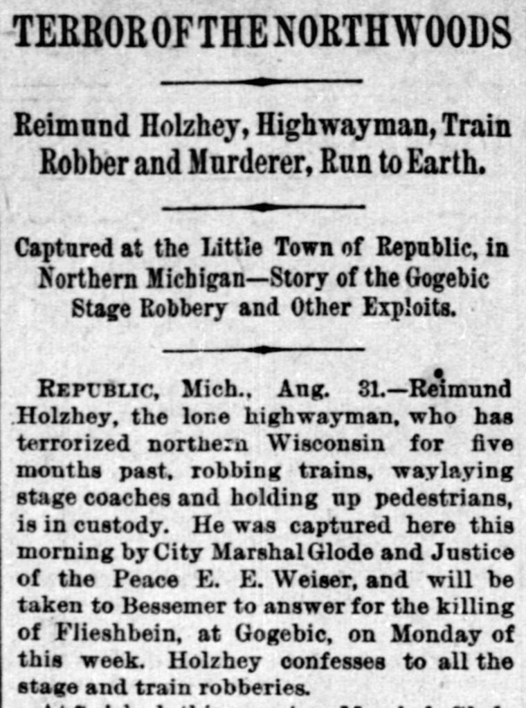 holzhey newspaper clipping