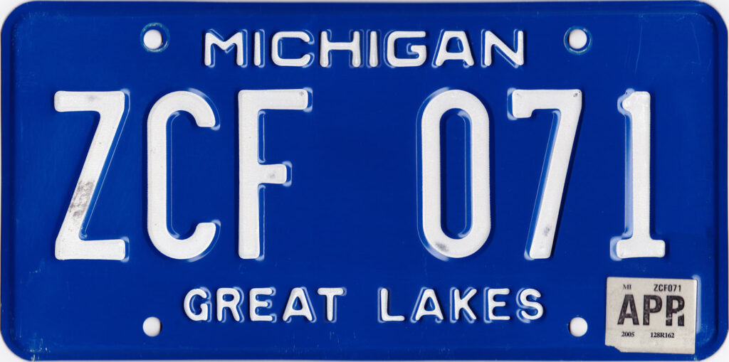 michigan license plate