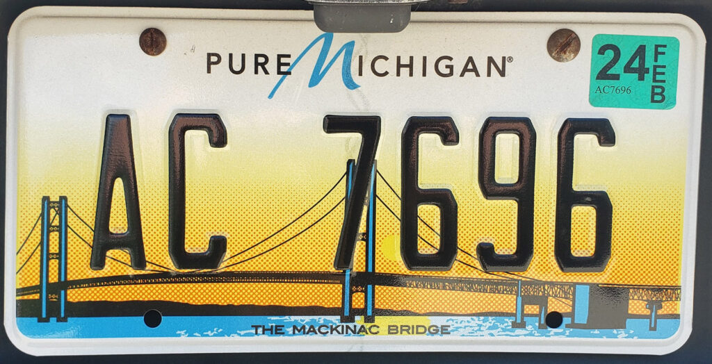 michigan license plate