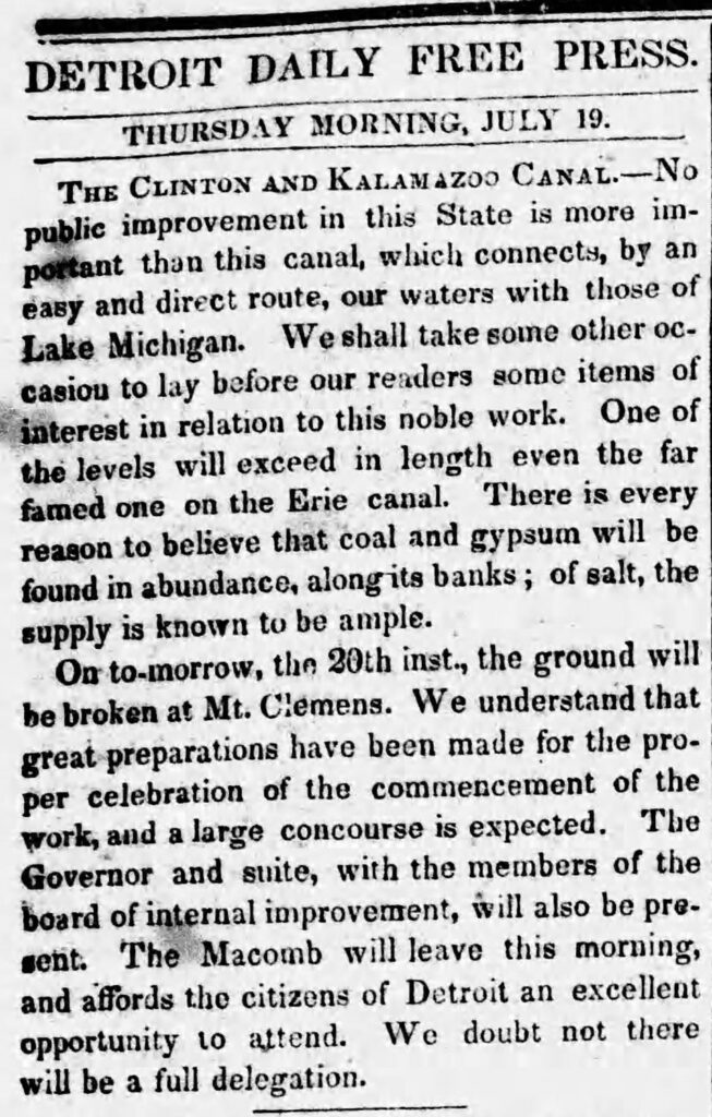 clinton kalamazoo canal