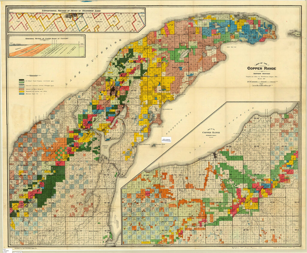 Keweenaw copper range map