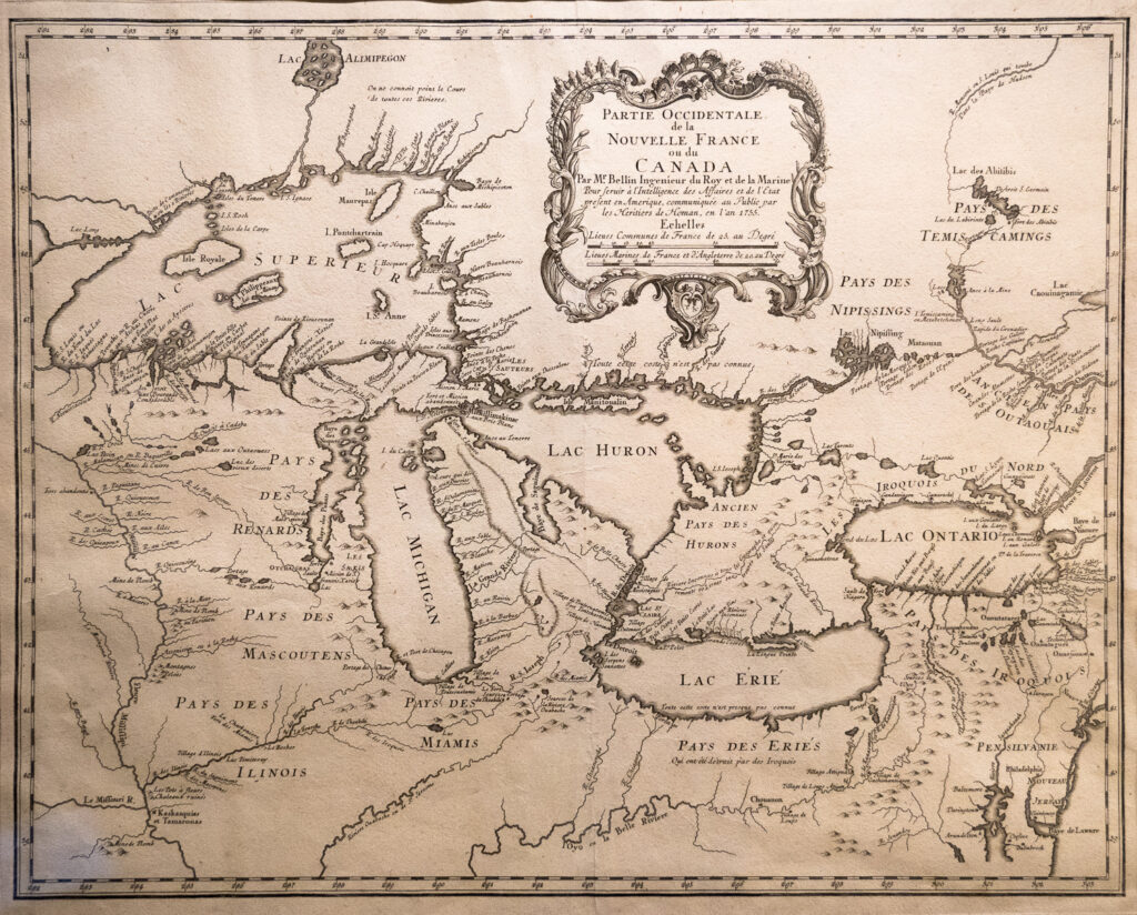old french map of michigan