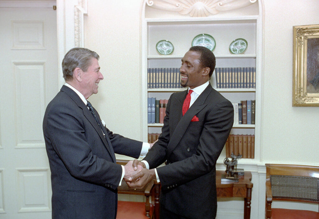 tommy hearns and president reagan