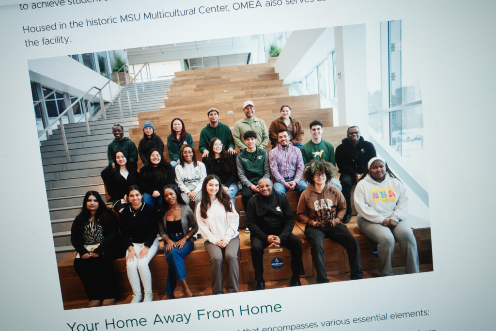 Photo of MSU multicultural center webpage