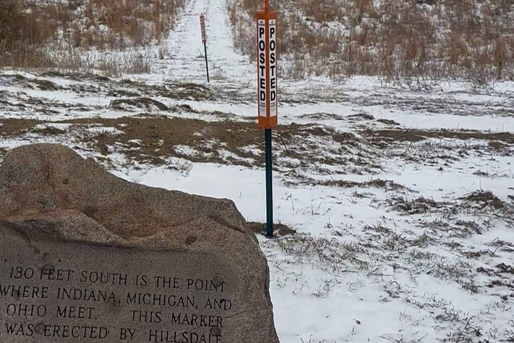 michigan indiana border marker