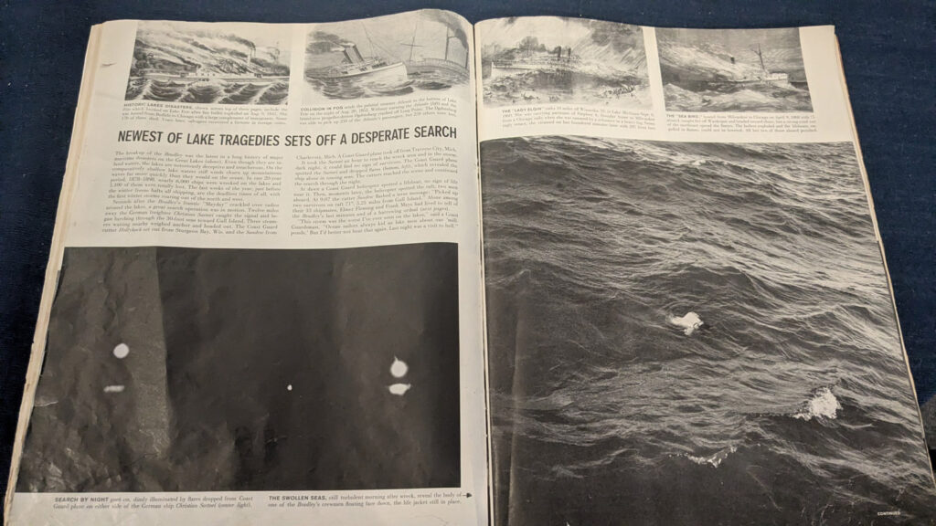 bradley ship headlines about sinking and aftermath