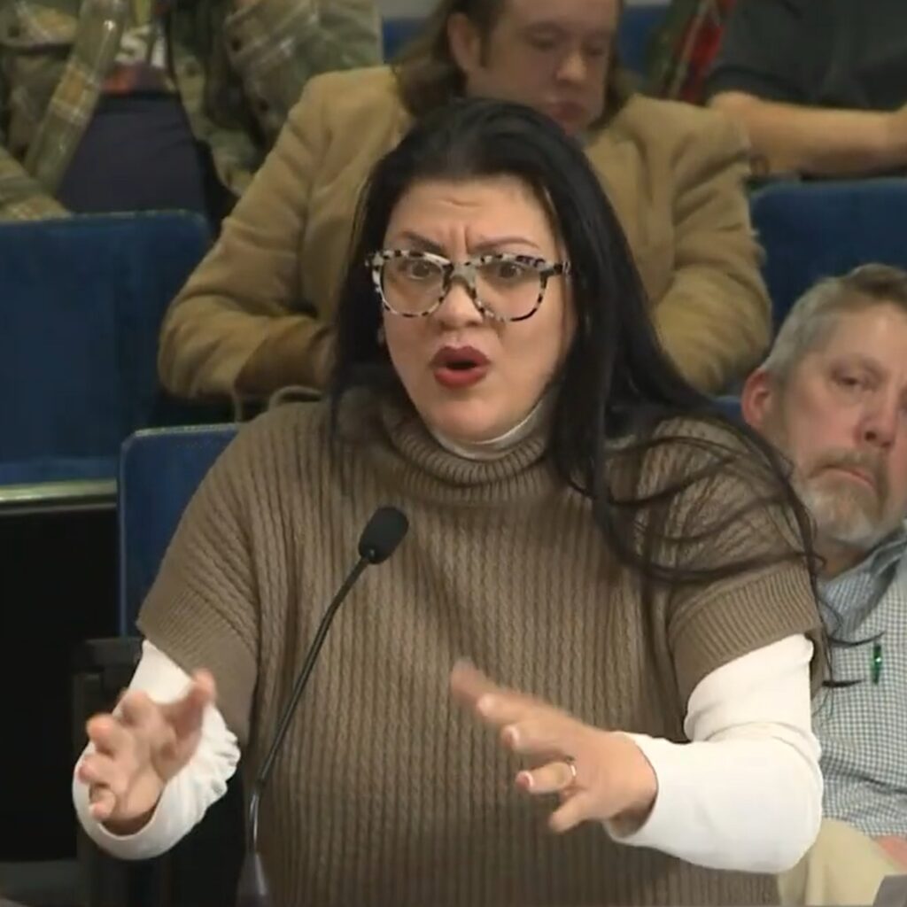 rep. rashida tlaib at podium