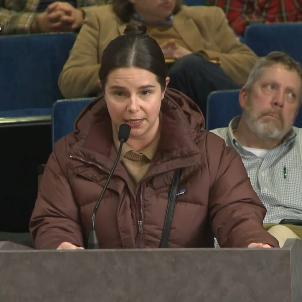 Laurie Pohutsky at podium