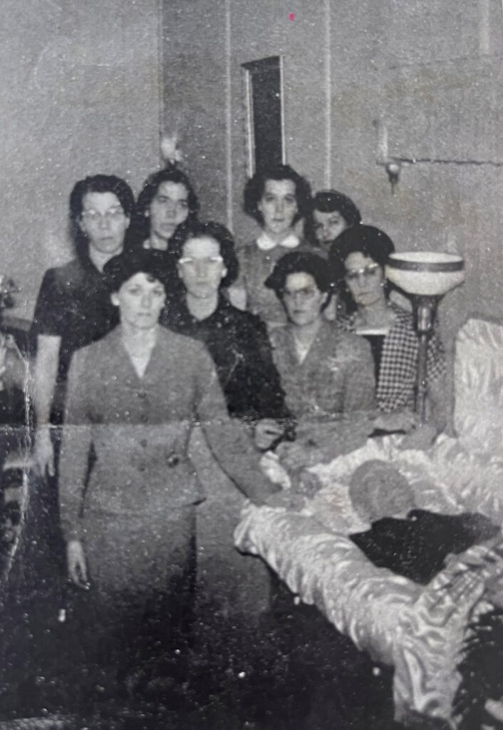 Louise Cunningham and family and newspaper clippings of headlines about them