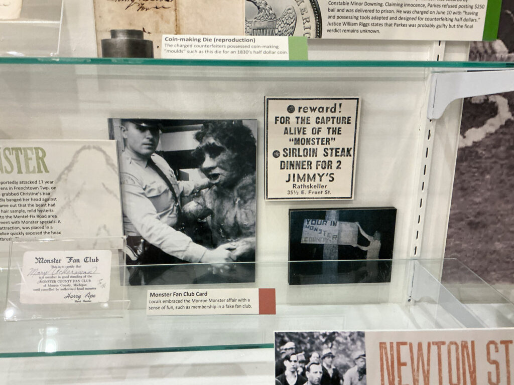 monroe monster and old newspaper headlines