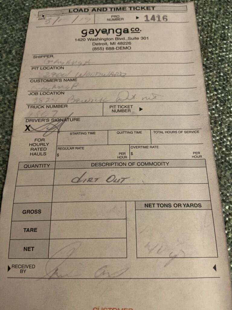 gayanga load receipt